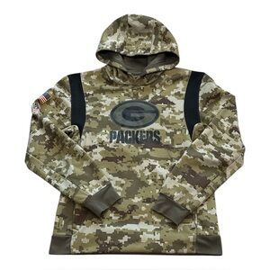 Nike Salute To Service Green Bay Packers Football Hoodie Sweatshirt Youth XL